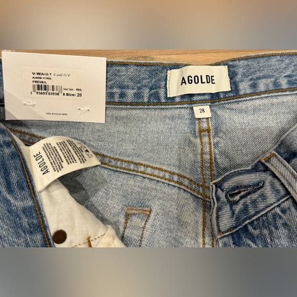 NEW AGOLDE 28 V-Waist High-Rise Straight Baggy Jeans Anthropologie
Faded Denim - Picture 10 of 15